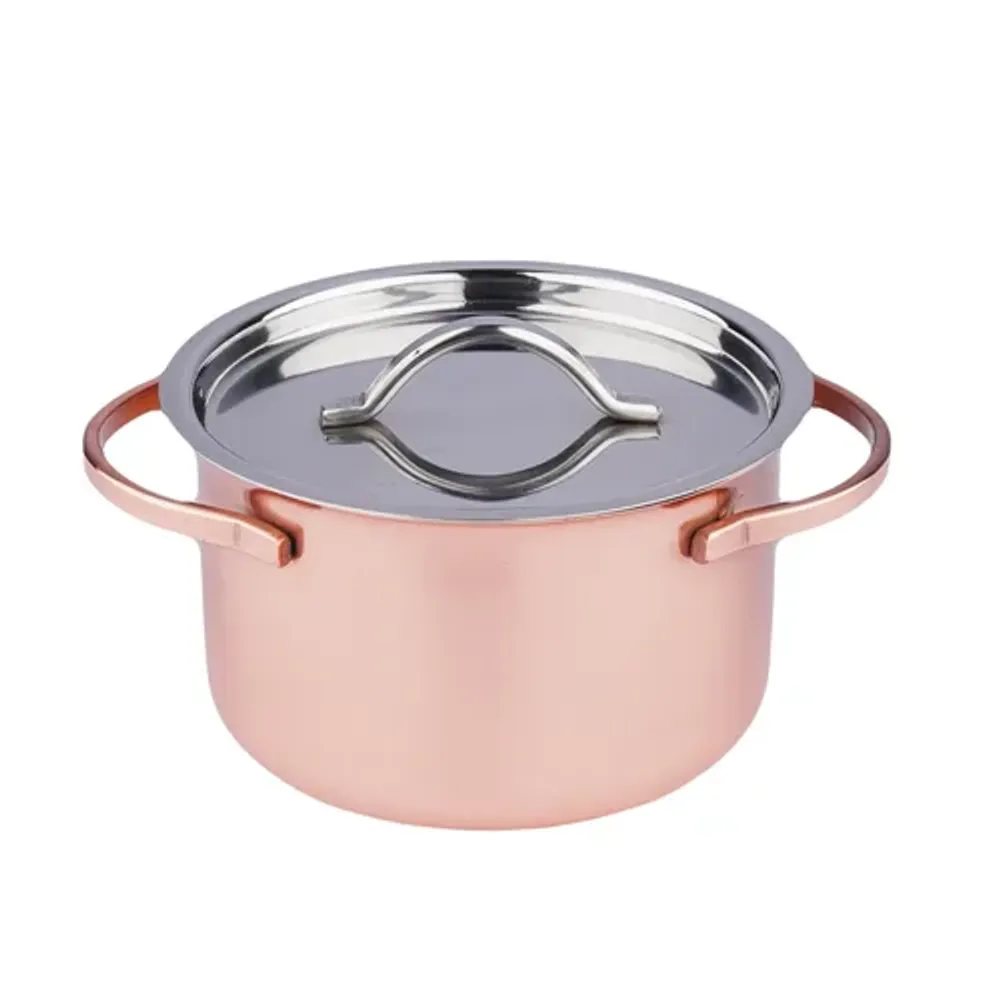 Соусник 90 мл d 6,6 см h3,8 см круглый с крышкой Copper нерж. P.L. Proff Cuisine