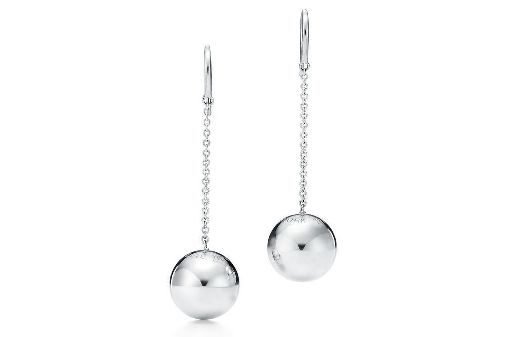Серьги из серебра 925, Tiffany 🌿 Ball Earnings - В наличии