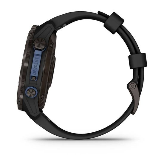 Умные часы Garmin DESCENT MK3I – 51 мм, титановый угольно-серый, DLC, черный силиконовый ремешок