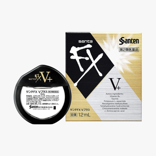 Японские капли для глаз Sante FX V+ (для возраста 40+), антивозрастные капли Santen Япония