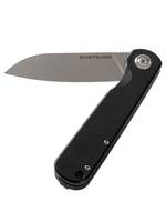 Нож складной GhostBlade Omen, сталь D2, 58-62 HRC, Sheepfoot, рукоять G10 чёрная, замок Liner lock, флиппер, 110 г