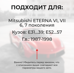 Ремкомплект ограничителей дверей Mitsubishi ETERNA E31...39; E52...57 (2 двери, тип 7) 1987-1998