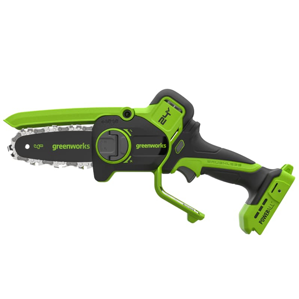 Цепная мини-пила аккумуляторная Greenworks CS2410A, 24V, 10см, c 1хАКБ 2Ач и ЗУ (CS2410AUA)