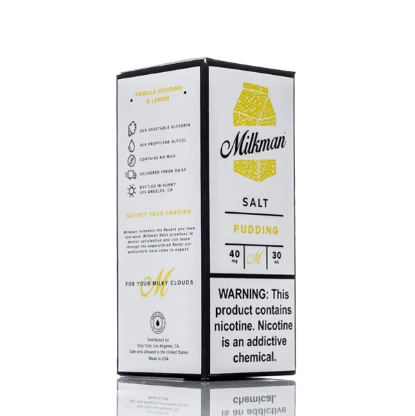 Купить Жидкость The Milkman Salt английский рецепт пудинга