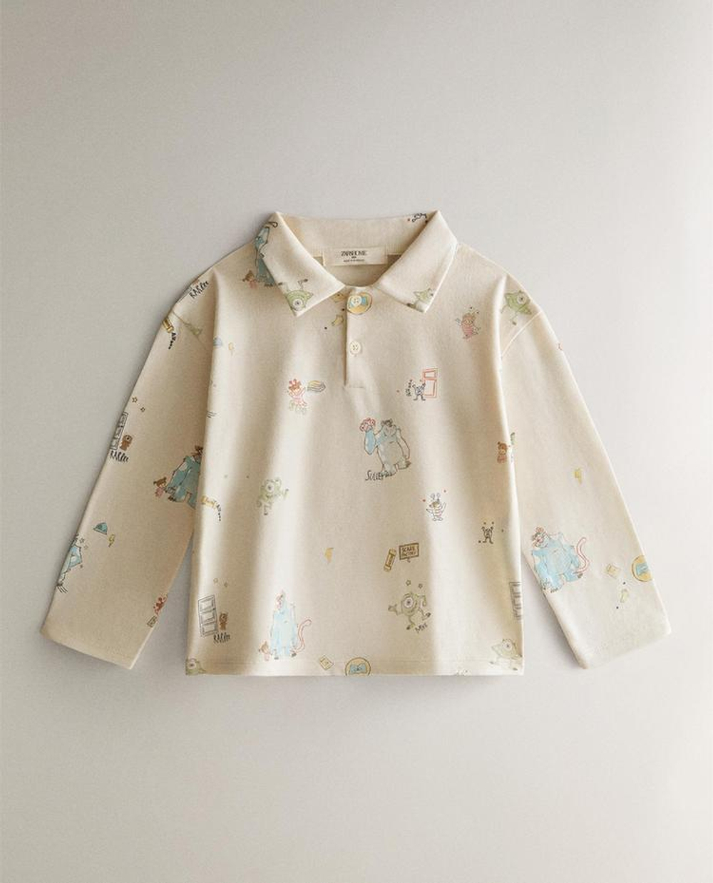 ZARA HOME ДЕТСКАЯ ПИЖАМА ИЗ ДЖЕРСИ «КОРПОРАЦИЯ МОНСТРОВ» ©DISNEY/PIXAR, СВЕТЛО-БЕЖЕВЫЙ