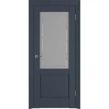 Межкомнатная дверь пэт Витон 02W navy со стеклом