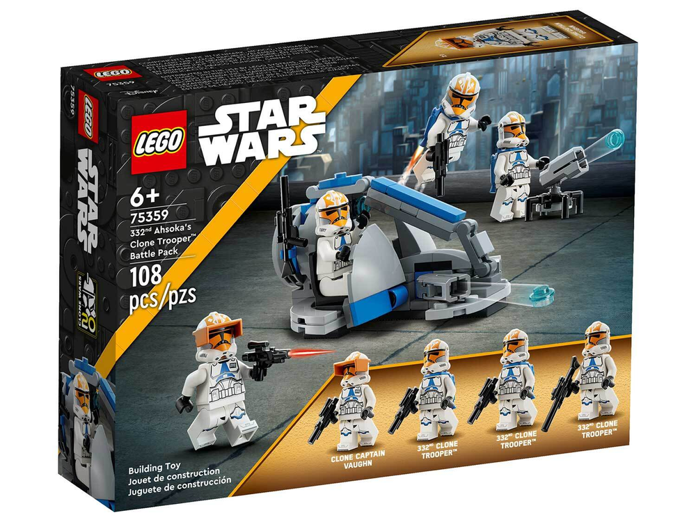 Конструктор Лего Звёздные Войны набор солдат-клонов 332-го 75359 | LEGO Star Wars Clone Trooper Battle Pack 108 дет 6+
