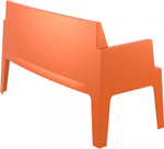Диван пластиковый двухместный Siesta Contract Box Sofa, оранжевый