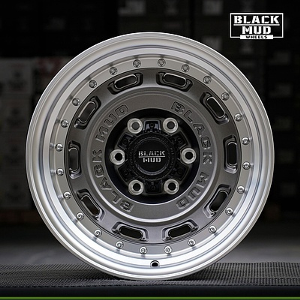 Диск колёсный литой BLACK MUD M580C R17 8,5 ET0 Matte Gunmetal/Machine Lip
