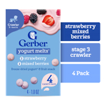 Gerber, Yogurt Melts®, для детей от 8 месяцев, ассорти из 4 шт. по 28 г (1 унция)