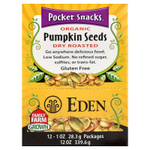 Eden Foods, Card Snacks™, органические семена тыквы, сухой обжарки, 12 пакетиков по 28,3 г (1 унция)