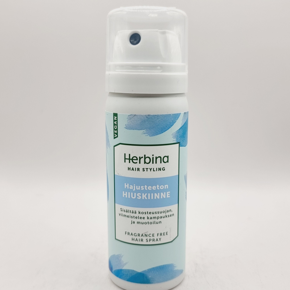 Лак для волос Herbina Sensitive без отдушек, без силикона дорожный 50 мл (Из Финляндии)