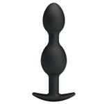 Анальная втулка для ношения со смещенным центром тяжести Silicone Anal Balls (Цвет: черный)
