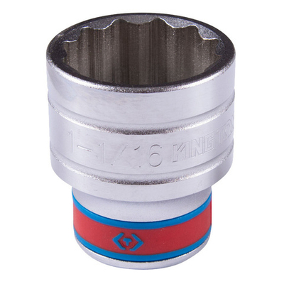 KING TONY (433034S) Головка торцевая стандартная двенадцатигранная 1/2", дюймовая 1-1/16"