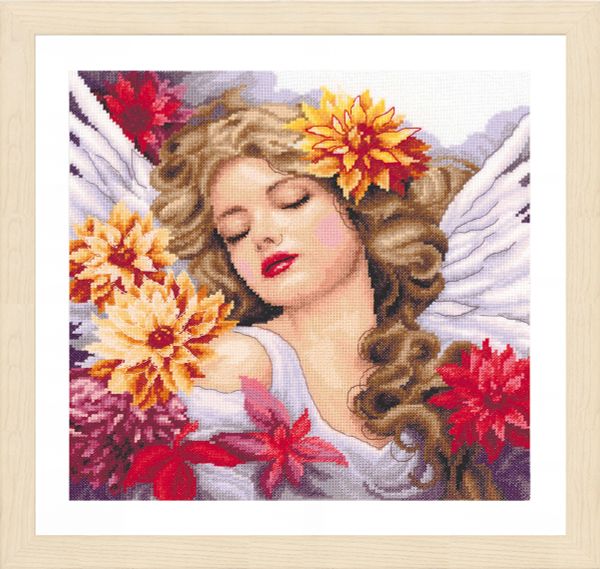 Набор для вышивания нитками Lanarte Heaven's Dahliat