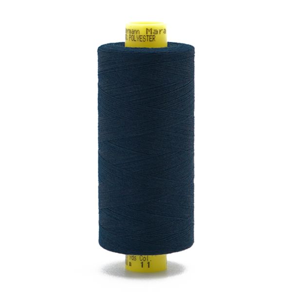 Нитка Gutermann Mara 150 (1000 метров), 1 кат., особо тонкая | 011 темн.синий
