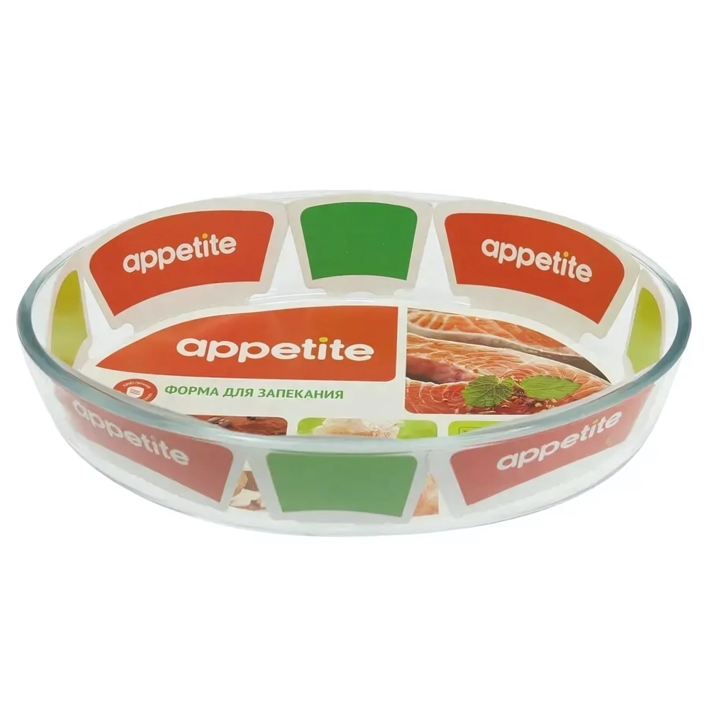 Форма стеклянная овальная 26x18x6см,6л ТМ Appetite