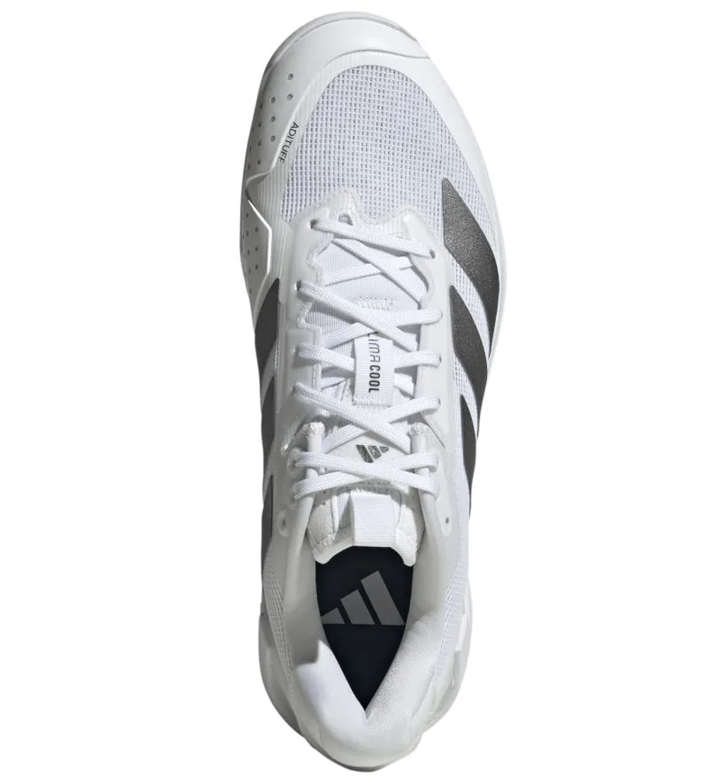 Мужские кроссовки теннисные Adidas Adizero Ubersonic 5 M - footwear white/team green/maroon