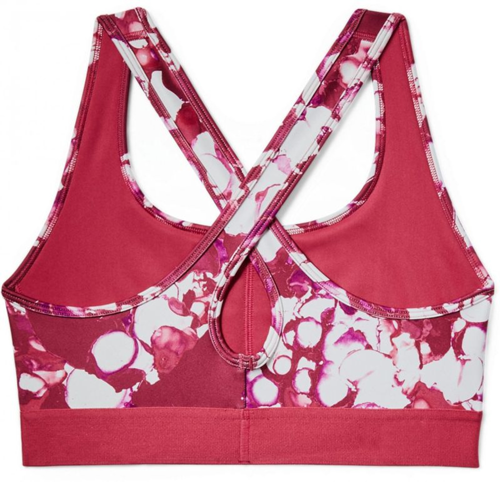 Спортивный бюстгальтер Under Armour Mid Crossback Print - impulse pink/impulse pink