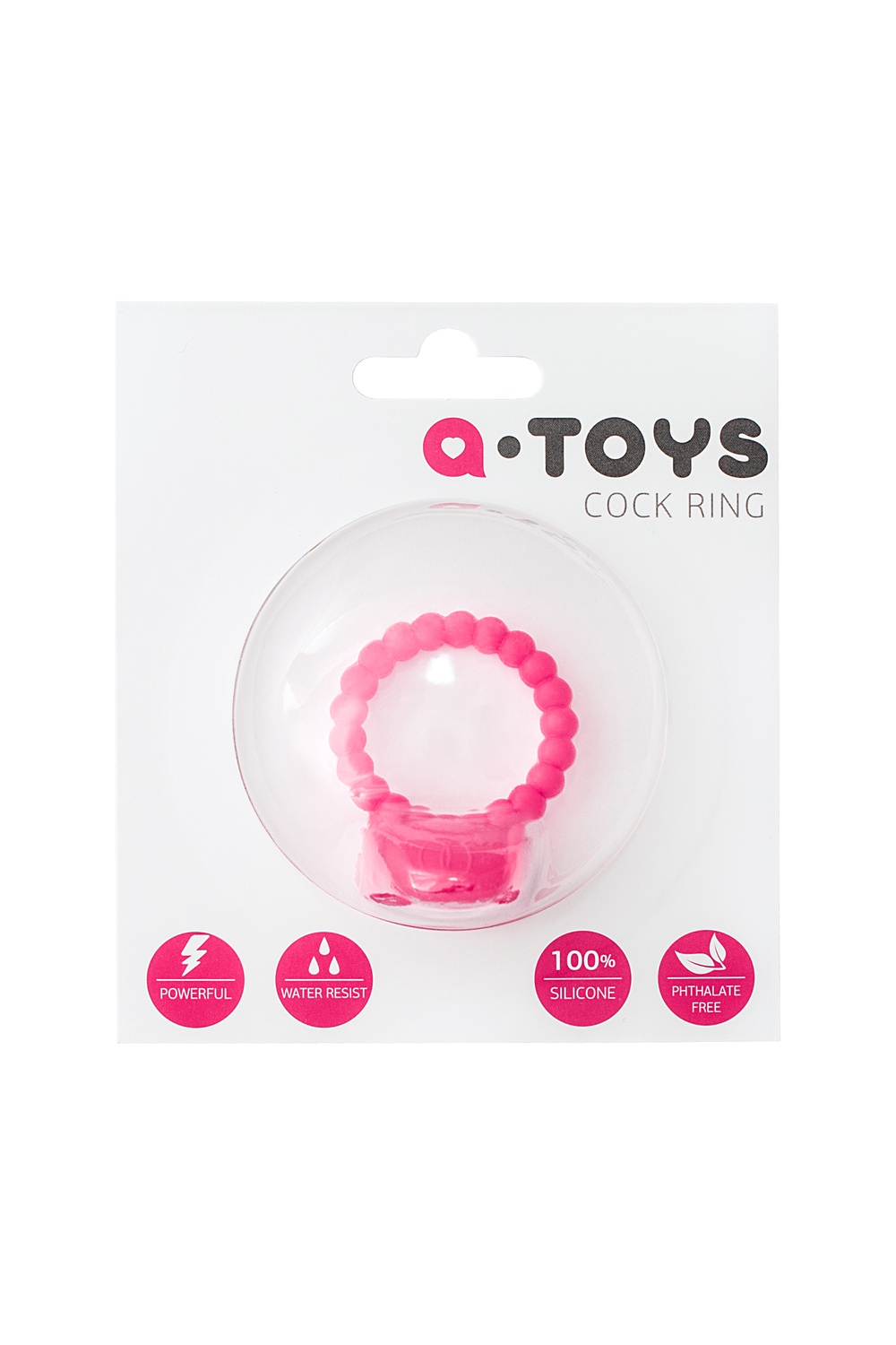 Виброкольцо силиконовое A-toys розовое