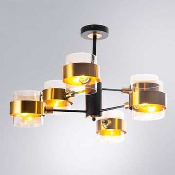 Люстра на штанге 6*Е14 A8205SP-6BK чёрный Carlo Arte Lamp