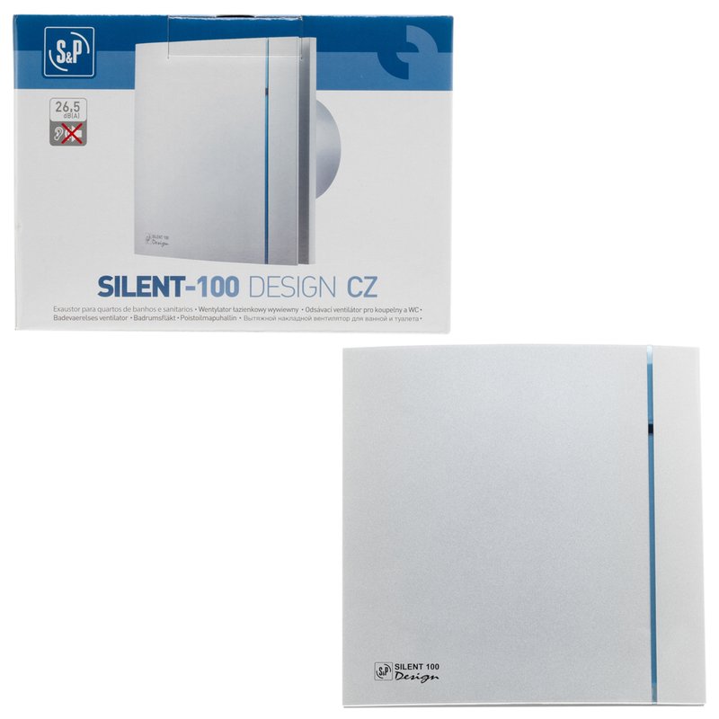 Накладной вентилятор Soler Palau SILENT-100 CZ SILVER DESIGN