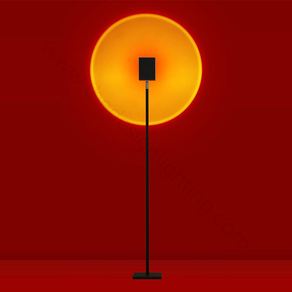 Floor проектор-design lamp Color Projector by Mandalaki Studio (желто-Red)
