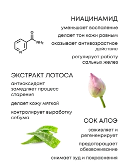 Пенка для умывания с ниацинамидом и экстрактом лотоса