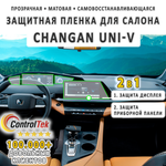 Changan UNI-V (2024) - комплект защитных матовых пленок 2 в 1. Пленка защитная ControlTek HYBRID со слоем TOP COAT. Толщина: 6 mil. (175 мкм.)