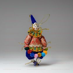 Ёлочная игрушка Клоун с гирляндой