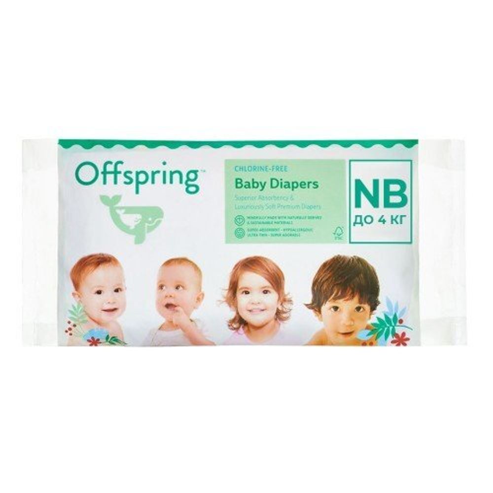 Offspring подгузники travel pack NB 2-4 3шт Offspring подгузники travel pack NB 2-4 3шт