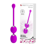 Вагинальные виброшарики 3,4см на сцепке Pretty Love Werner BI-014548