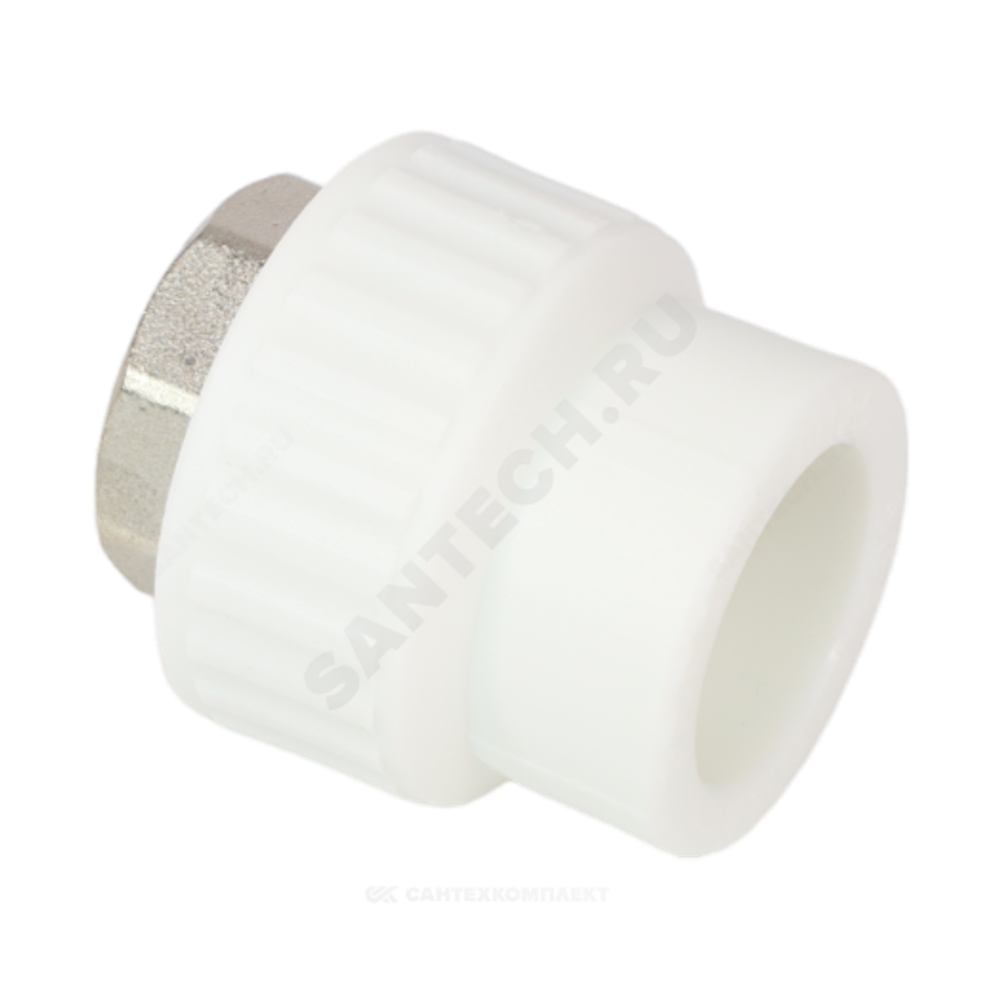 Муфта PP-R комбинированная белая Дн 90х3" ВР под ключ VALFEX 10134090