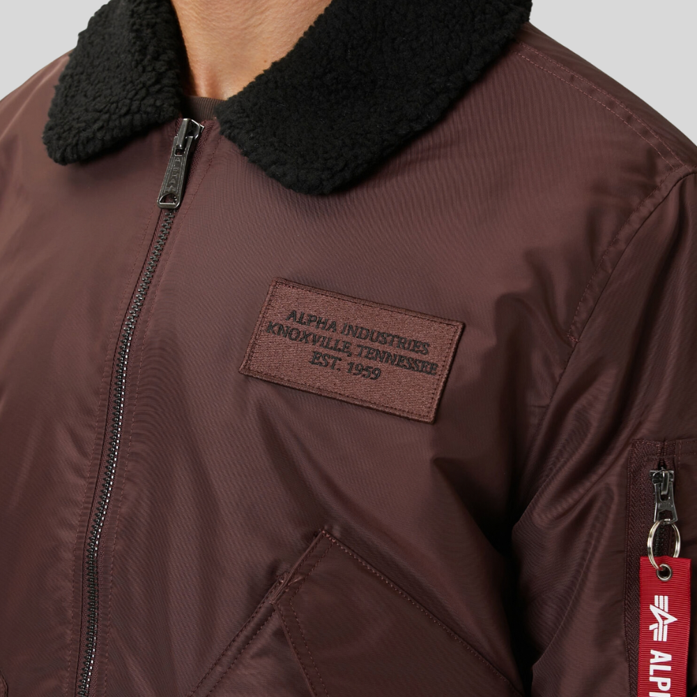 Куртка Alpha Industries CWU 45/P Relaxed Fit Flight Jacket Oxford SC Cocoa (Бордово-коричневый))