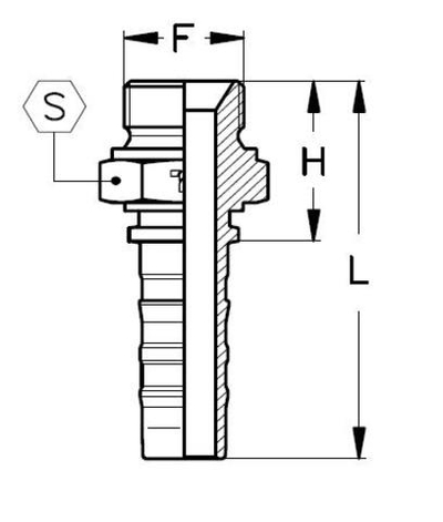 Фитинг DN 20 BSP (Ш) 3/4 CS