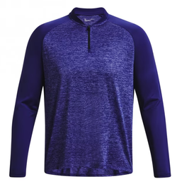 Мужская теннисная футболка теннисная Under Armour Tech 2.0 1/4 Zip - небесный