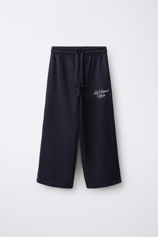 ZARA БРЮКИ WIDE-LEG В СТИЛЕ JOGGER, МОРСКОЙ СИНИЙ