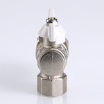 Кран шаровой Valtec BASE угловой с полусгоном 3/4" вн.-нар. белая рукоятка (VT.228.NW.05)