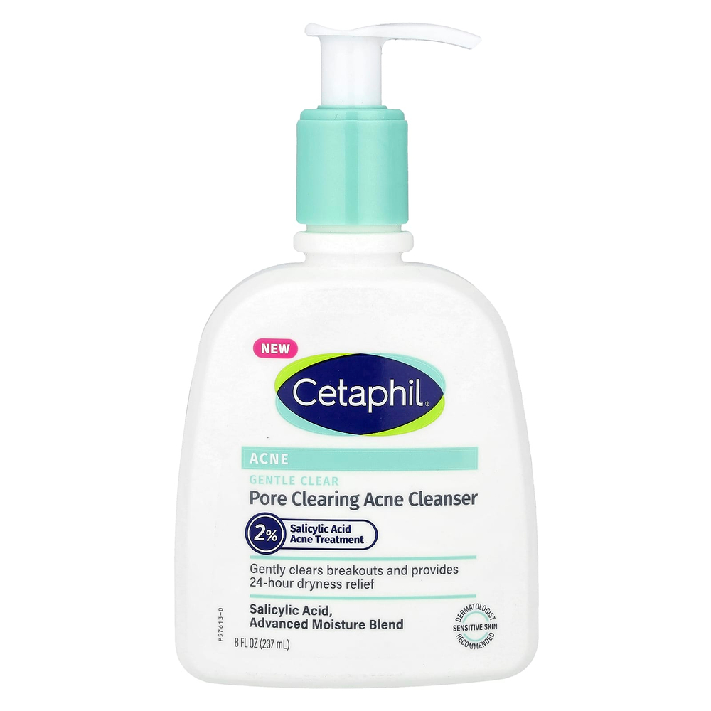Cetaphil, Gentle Clear, очищающее средство от акне, для очищения пор, 237 мл (8 жидк. унций)