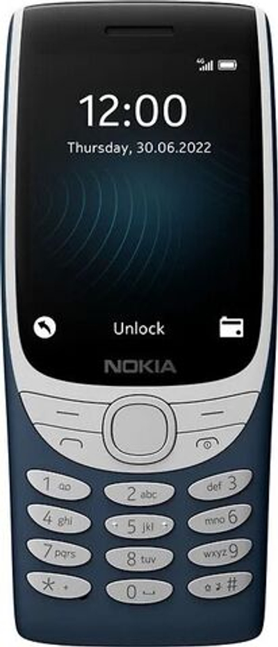 Телефон Nokia 8210 4G с двумя SIM-картами, синий (Из Финляндии)