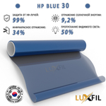 Пленка солнцезащитная тонировочная HP BLUE 30 LUXFIL, рулон (размер 1,524x30м.)