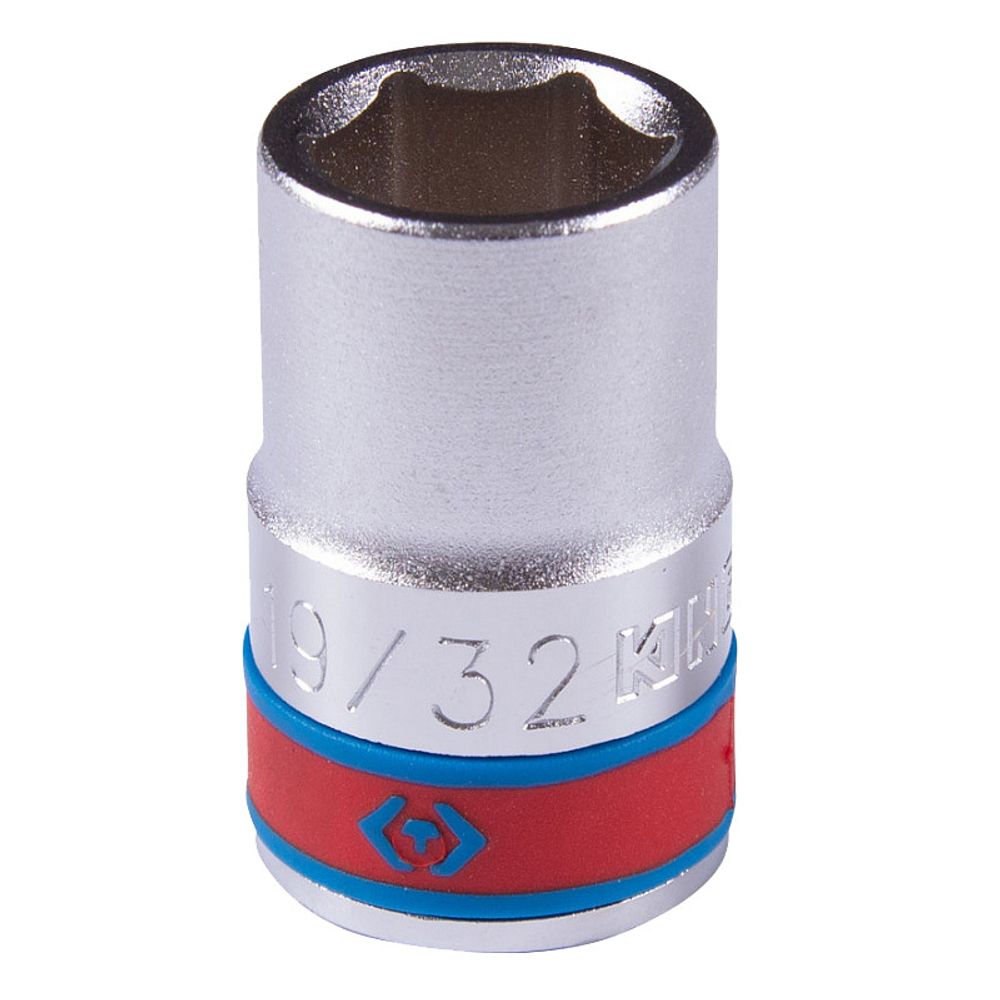 KING TONY (433519S) Головка торцевая стандартная шестигранная 1/2", дюймовая 19/32"