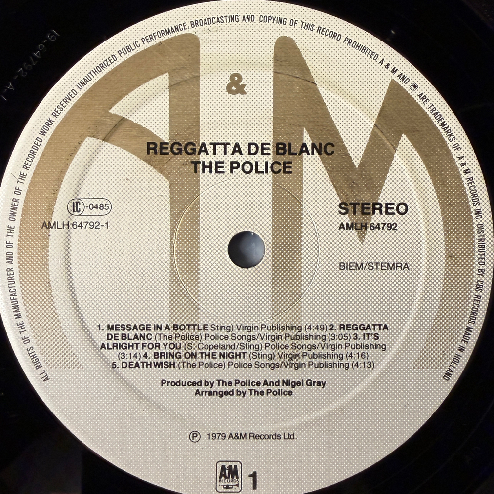 The Police – Reggatta De Blanc (Голландия 1979г.)