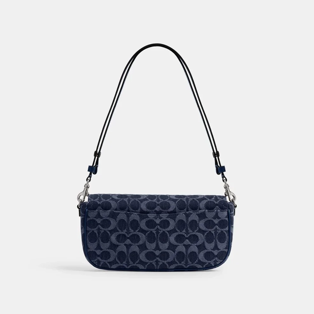 Coach Brook Flap Chain Bag In Signature Denim