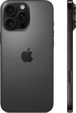 Смартфон Apple A3295 iPhone 16 Pro Max 256Gb черный титан моноблок 3G 4G 1Sim 6.9" 1320x2868 iOS 18 48Mpix 802.11 a/b/g/n/ac/ax/be NFC GPS Protect