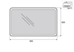 Зеркало BelBagno SPC-MAR-900-800-LED-BTN