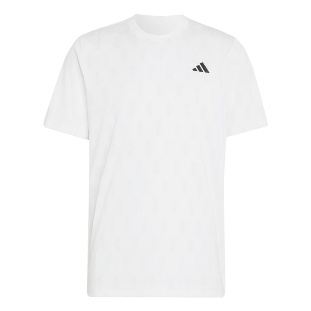 Мужская теннисная футболка Adidas Club Climacool Graphic - white/dash grey