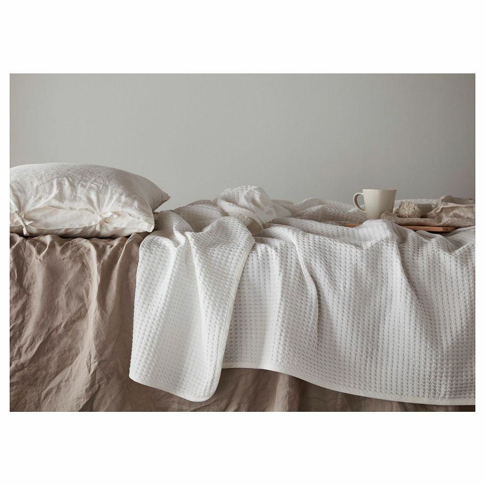 Покрывало IKEA VARELD (ВОРЕЛЬД), Белый, 150х250 см