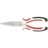 Длинногубцы прямые WHite Nickel, 180 мм, никелированные, трехкомпонентные рукоятки Matrix — фото 1