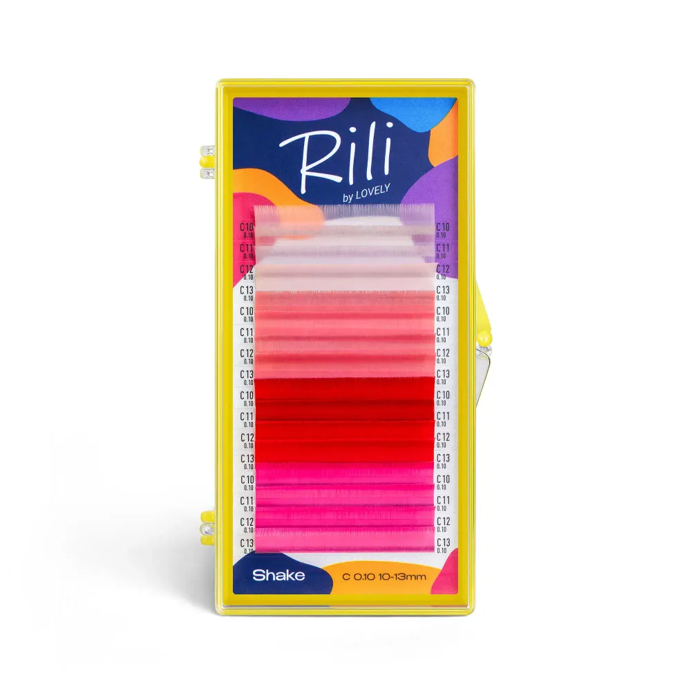 Ресницы цветные Rili Shake Coral MIX 16 линий